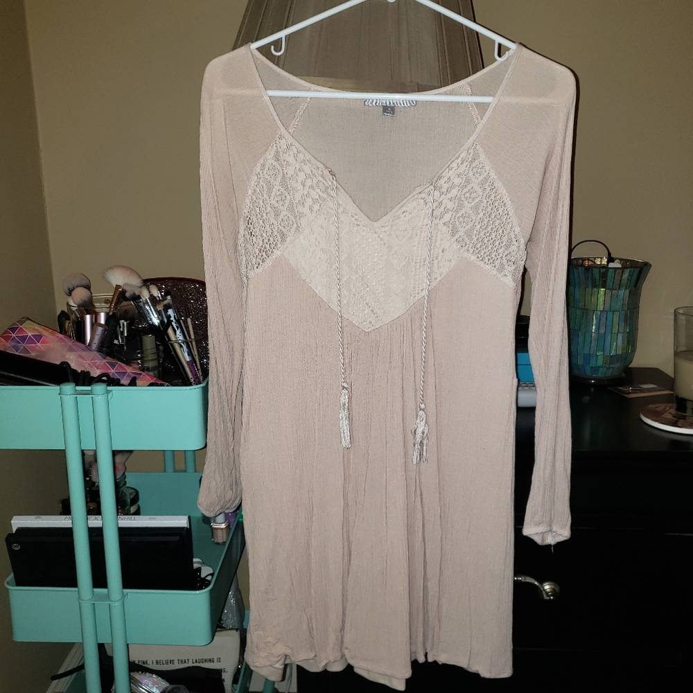 Soft Pink Lace Dress Size small